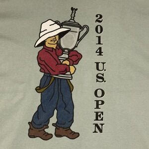 Mens 2014 US Open Pinehurst No 2 Putter Boy T-Shirt Sage Green 2XL